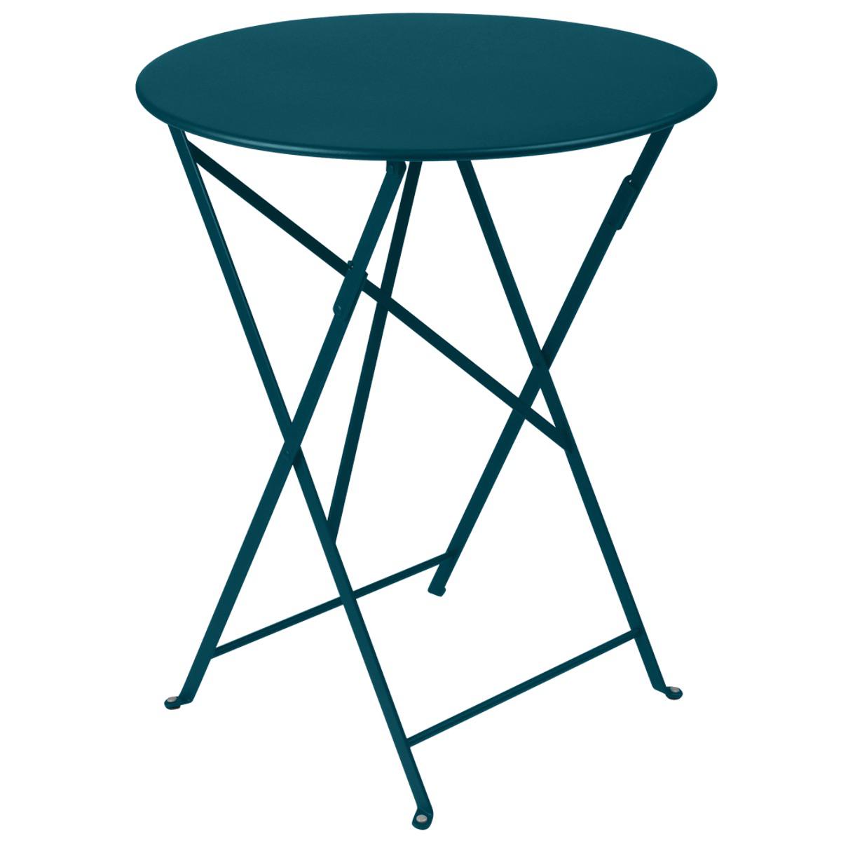 Table pliante 60cm BISTRO Fermob bleu acapulco