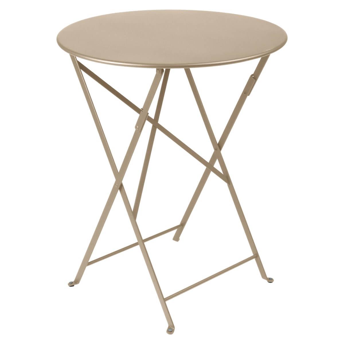 Table pliante 60cm BISTRO Fermob brun muscade
