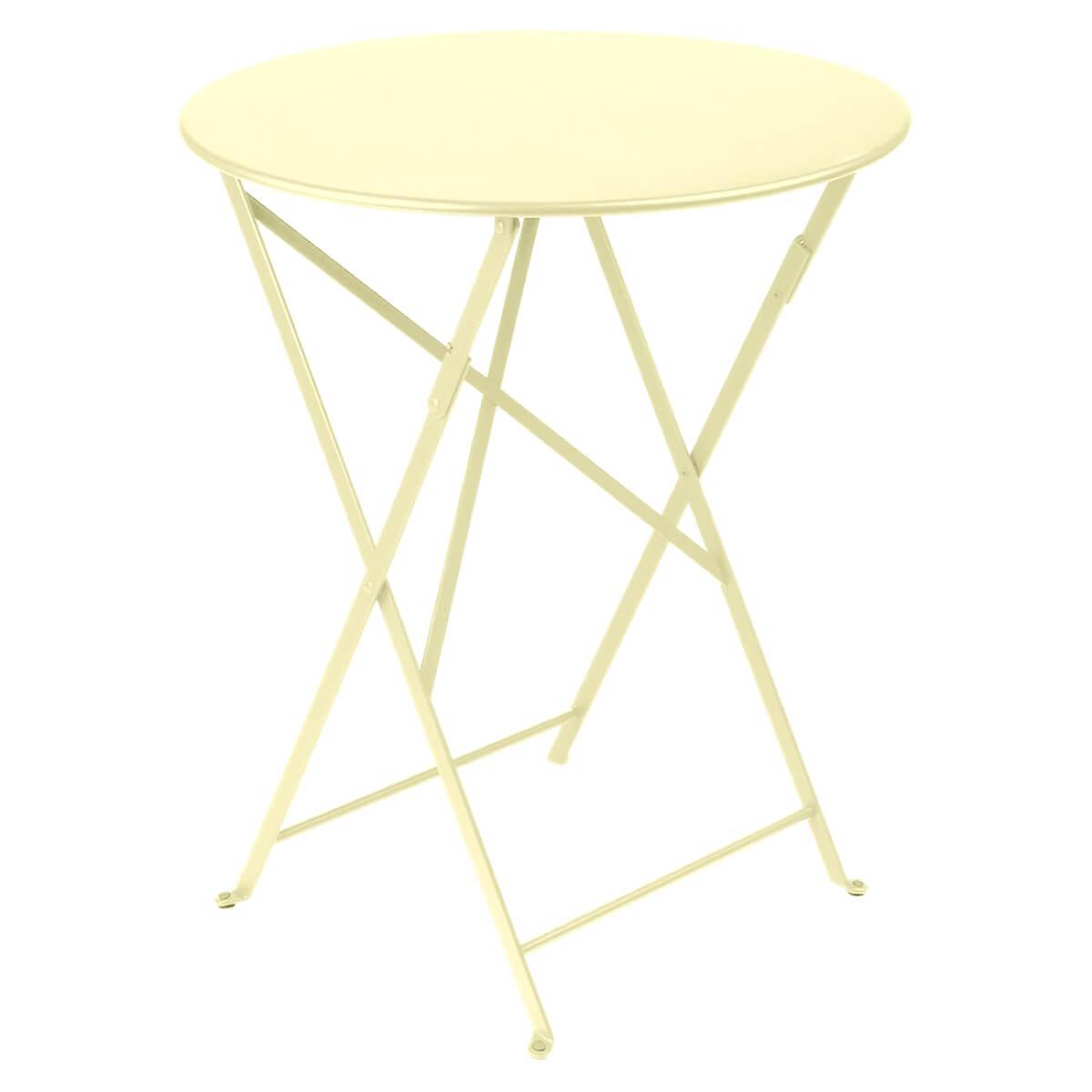 Table pliante 60cm BISTRO Fermob citron givré