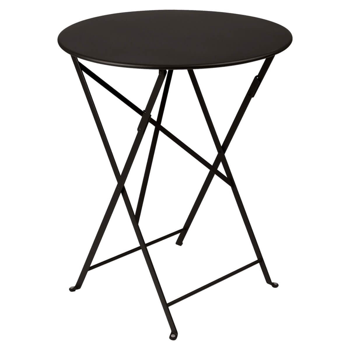 Table pliante 60cm BISTRO Fermob noir réglisse