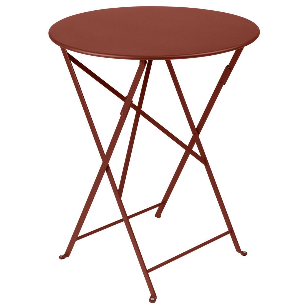 Table pliante 60cm BISTRO Fermob rouge ocre