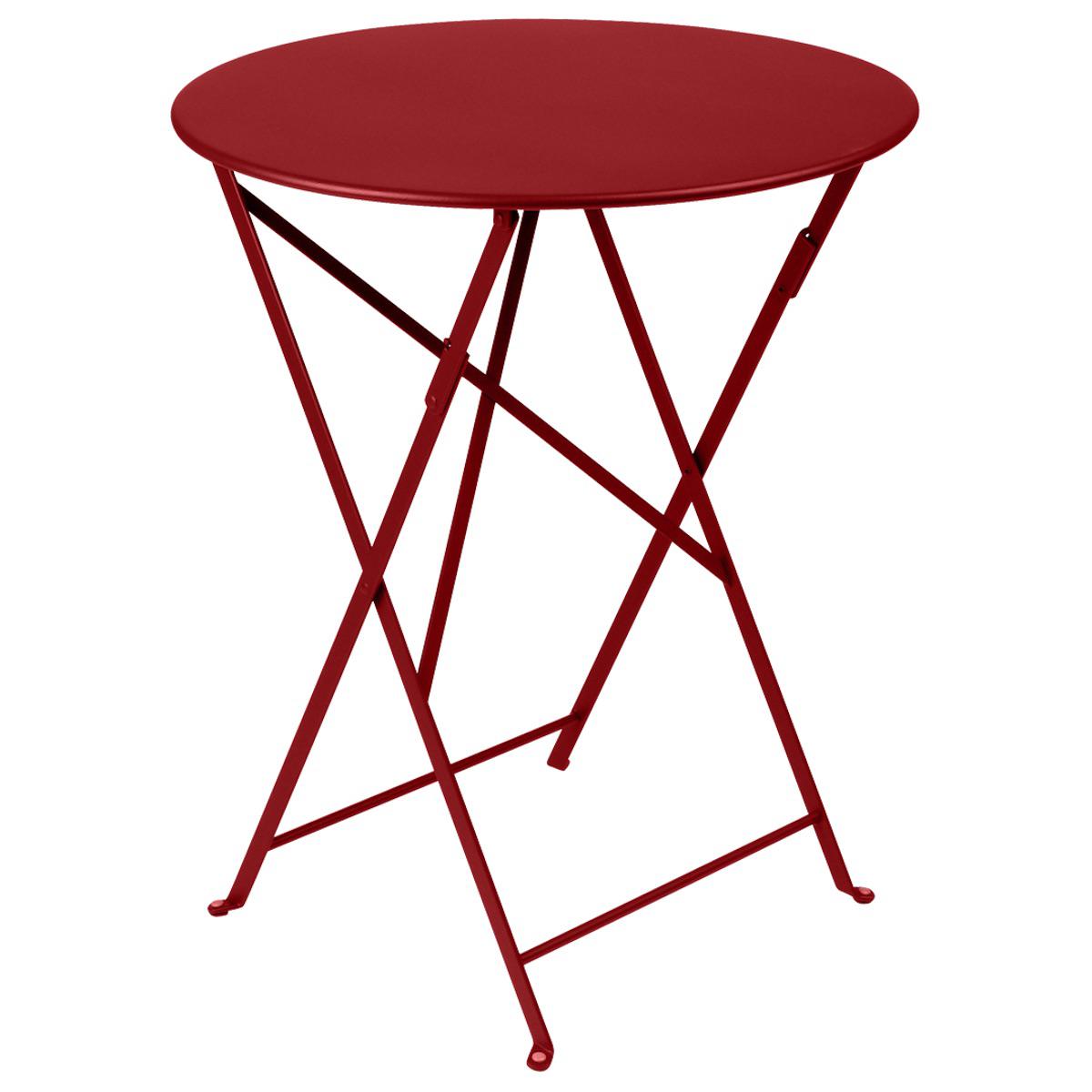 Table pliante 60cm BISTRO Fermob Rouge piment