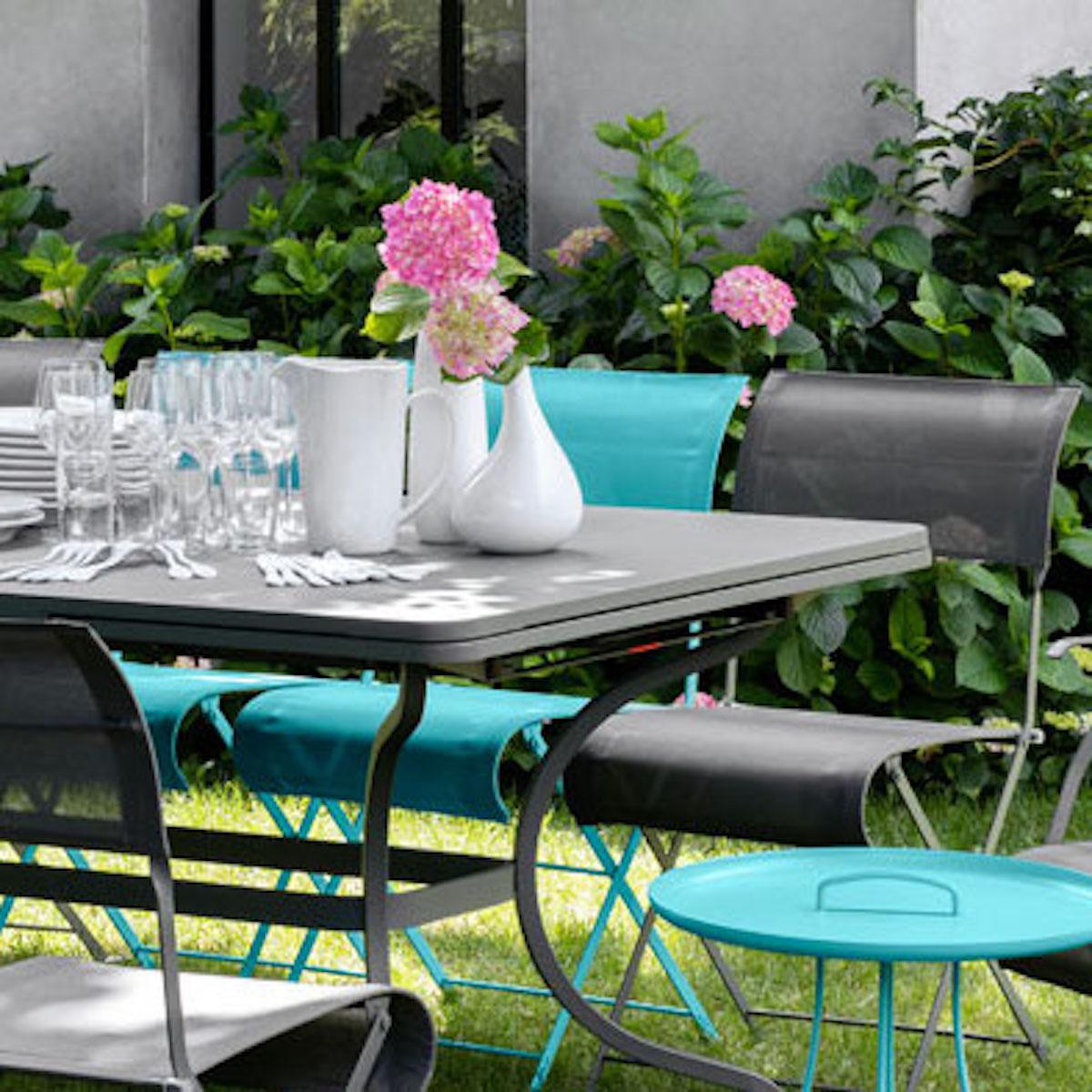 Table rallonge ROMANE Fermob brun rouille