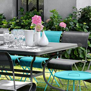 Table rallonge ROMANE Fermob piment
