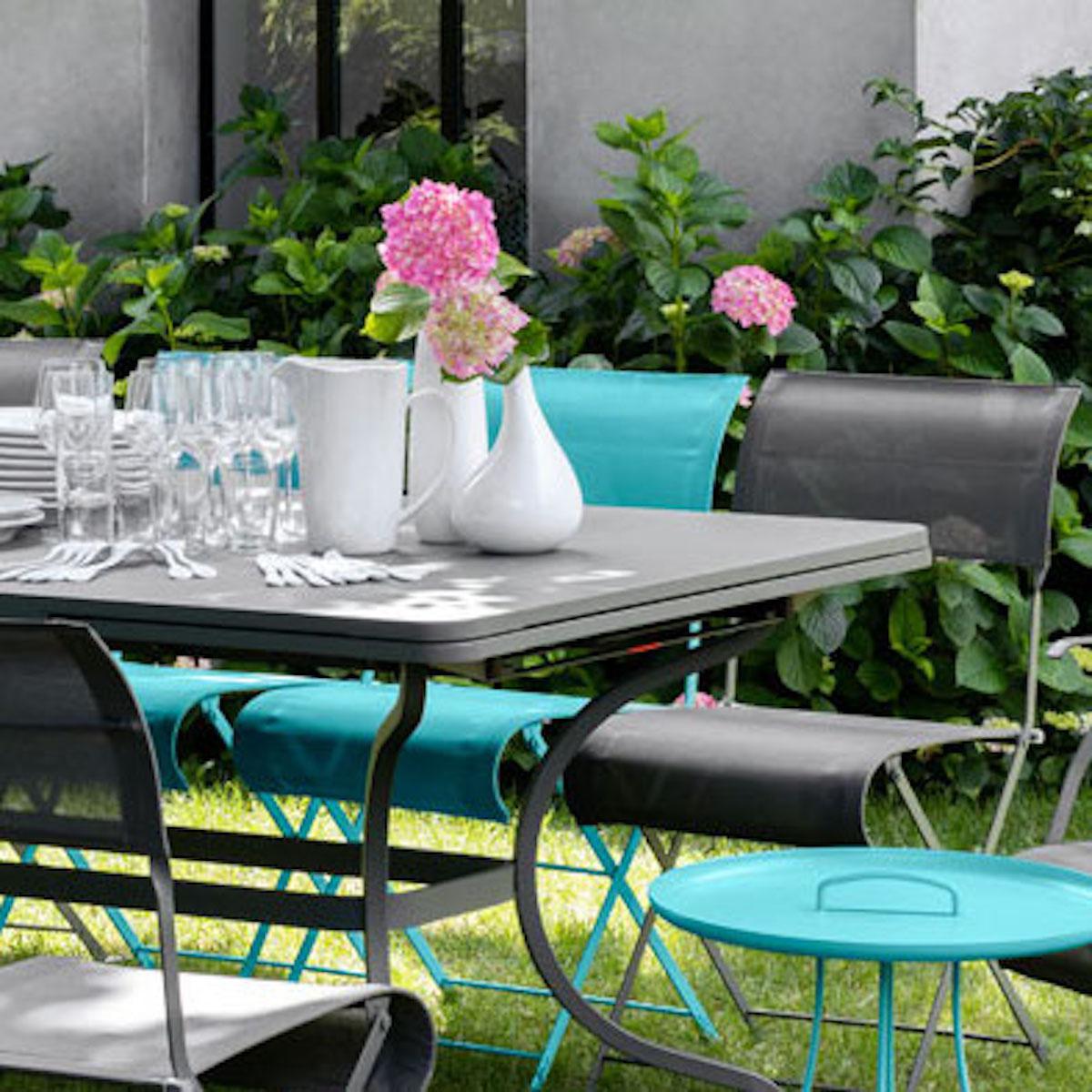 Table rallonge ROMANE Fermob vert opaline