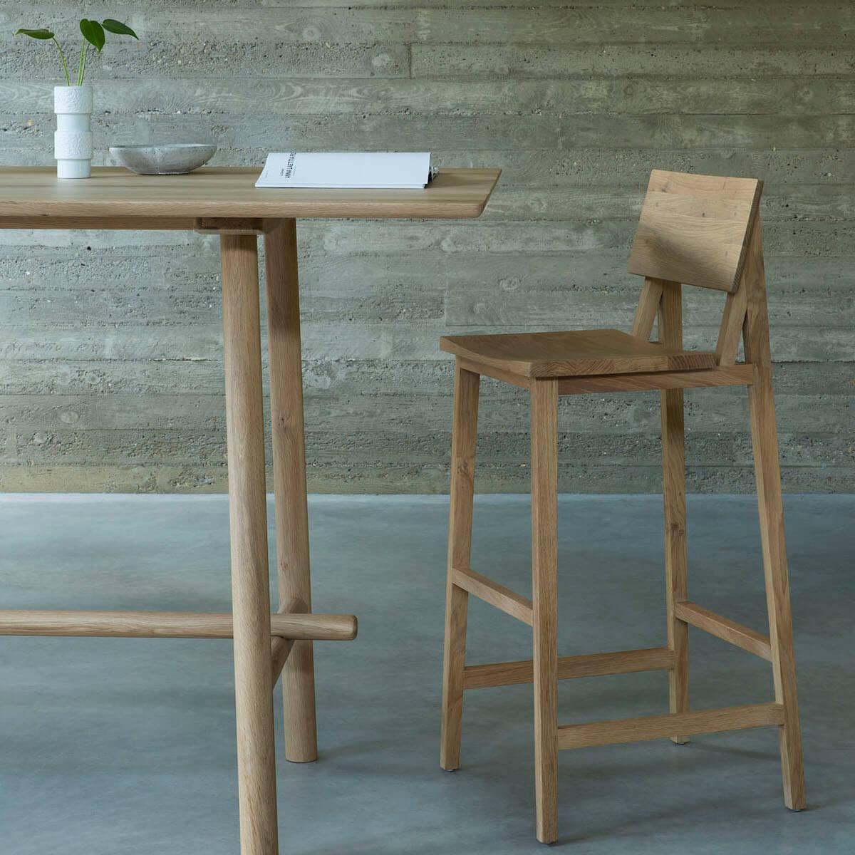 Table réunion haute 100x220cm PROFILE Ethnicraft chêne