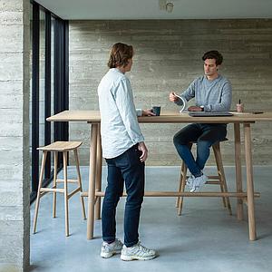 Table réunion haute 100x220cm PROFILE Ethnicraft chêne