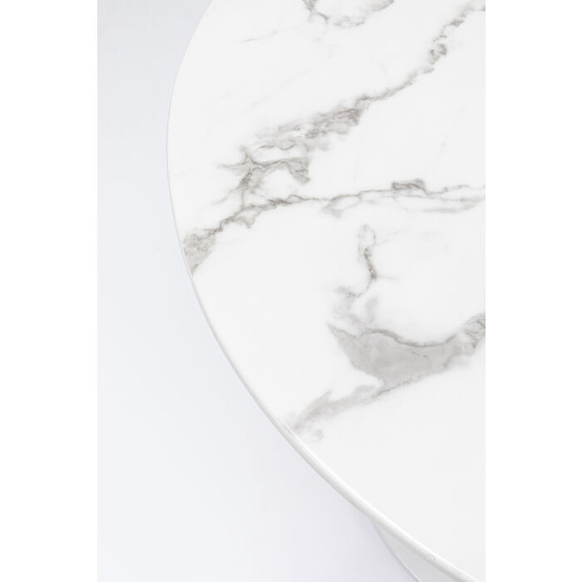 Table ronde 110cm VENETO Kare Design marbre blanc