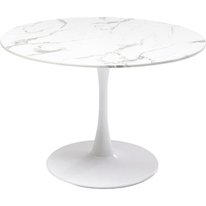 Table ronde 110cm VENETO Kare Design marbre blanc