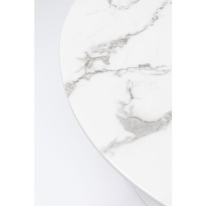 Table ronde 110cm VENETO Kare Design marbre blanc