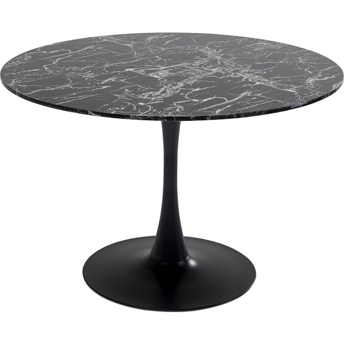 Table ronde 110cm VENETO Kare Design marbre noir