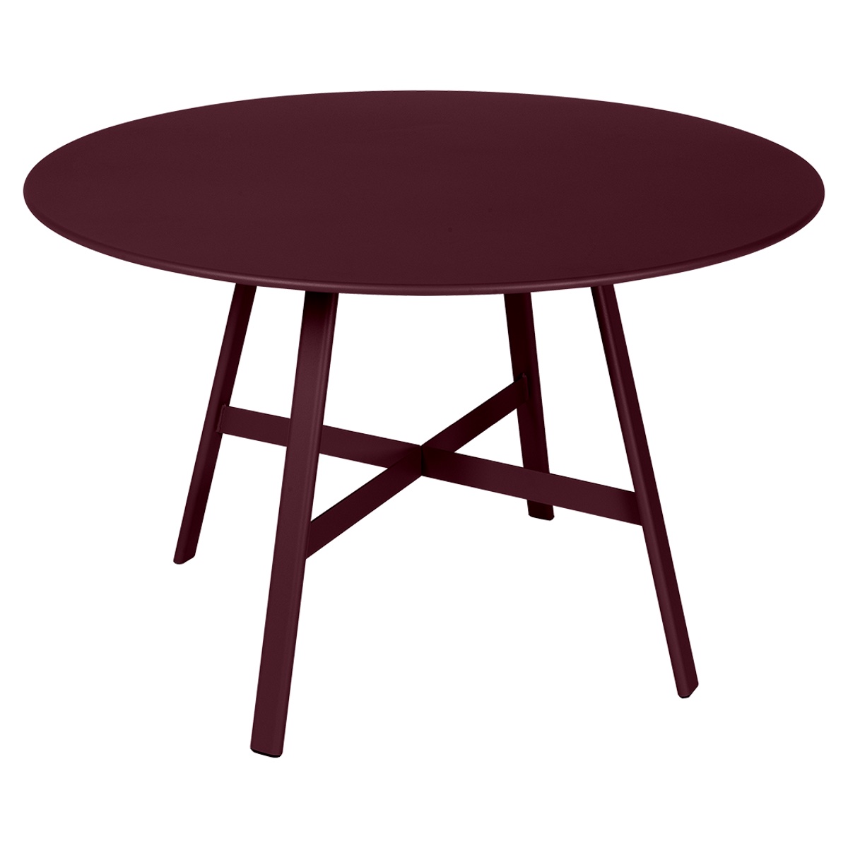 Table ronde 117 cm SO'O Fermob cerise noire 