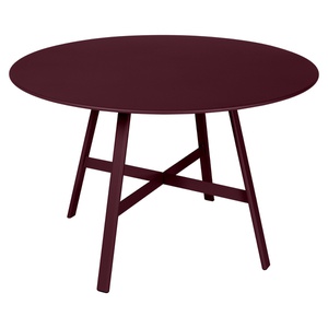 Table ronde 117 cm SO'O Fermob cerise noire 