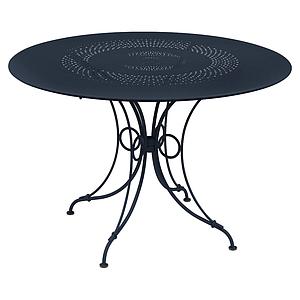Table ronde 117cm 1900 Fermob bleu abysse