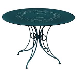 Table ronde 117cm 1900 Fermob bleu acapulco