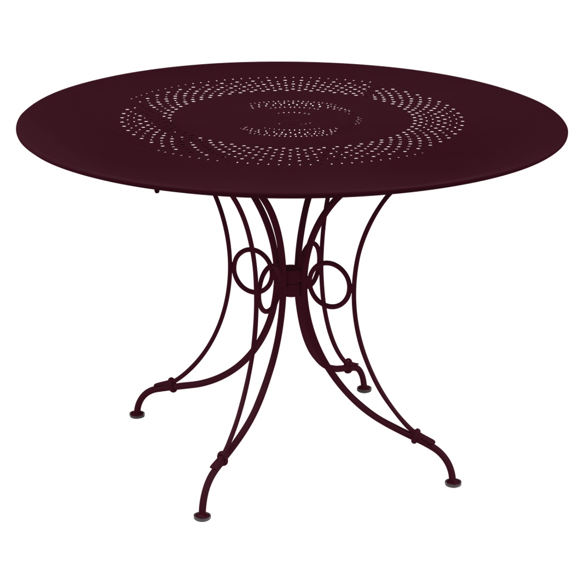 Table ronde 117cm 1900 Fermob cerise noire