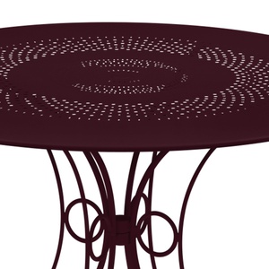 Table ronde 117cm 1900 Fermob cerise noire
