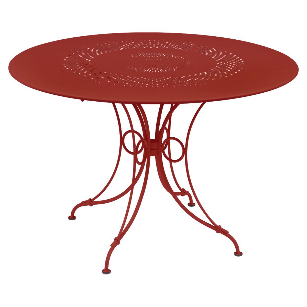 Table ronde 117cm 1900 Fermob coquelicot
