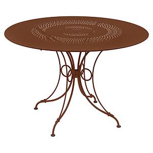 Table ronde 117cm 1900 Fermob rouge ocre