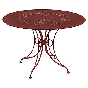 Table ronde 117cm 1900 Fermob rouge piment