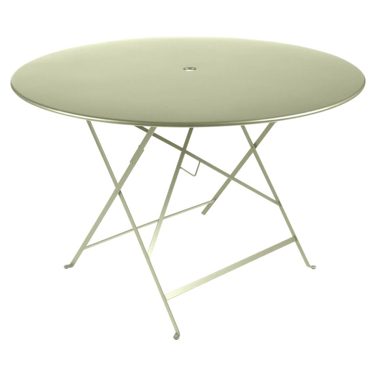 Table ronde 117cm BISTRO Fermob vert tilleul