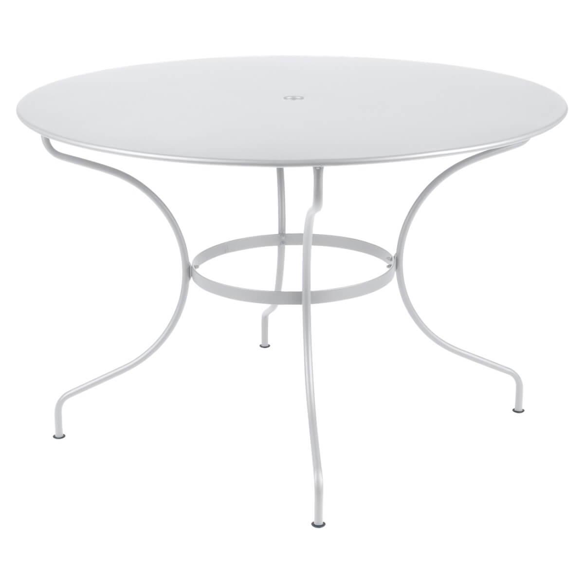 Table ronde 117cm OPERA + Fermob blanc coton