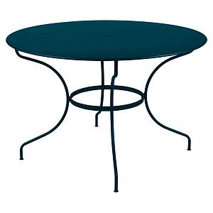 Table ronde 117cm OPERA + Fermob bleu acapulco