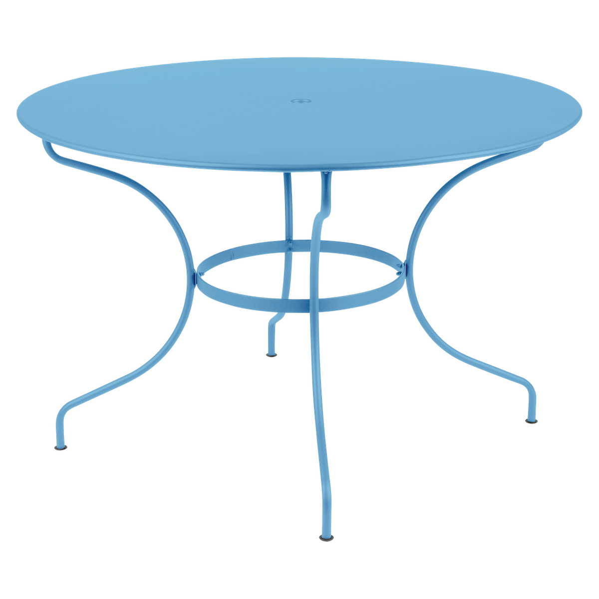Table ronde 117cm OPERA + Fermob bleu maya