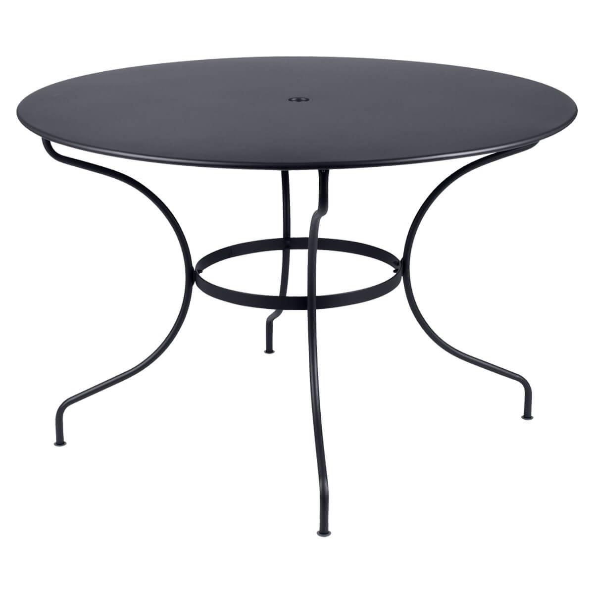 Table ronde 117cm OPERA + Fermob carbone