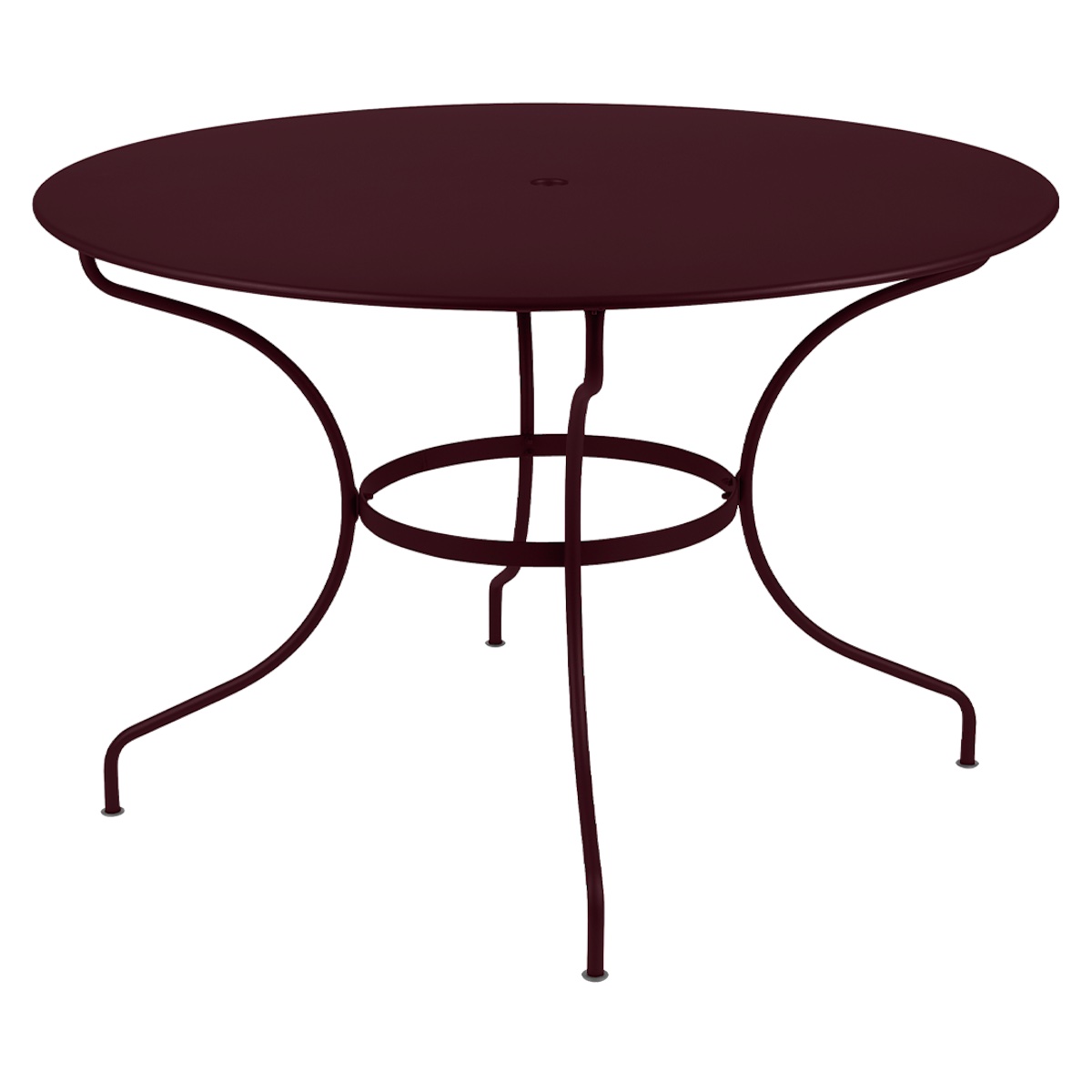 Table ronde 117cm OPERA+ Fermob cerise noir