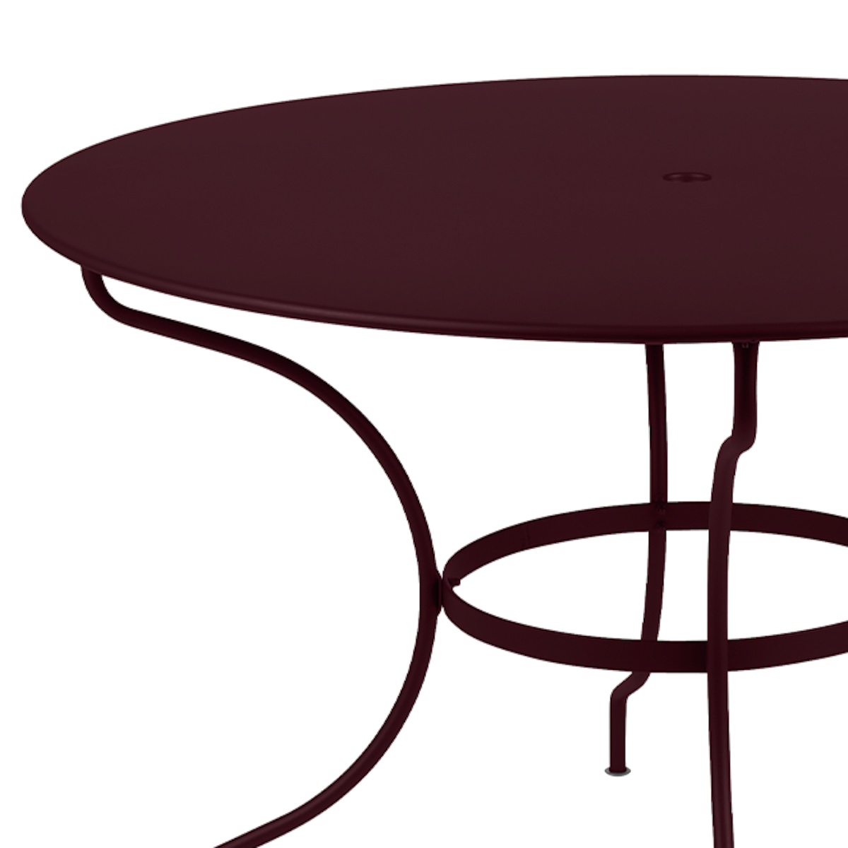Table ronde 117cm OPERA+ Fermob cerise noir