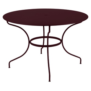 Table ronde 117cm OPERA+ Fermob cerise noir