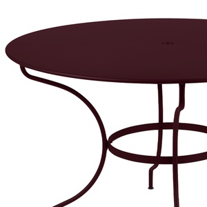 Table ronde 117cm OPERA+ Fermob cerise noir