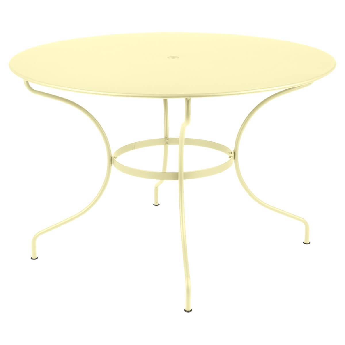 Table ronde 117cm OPERA Fermob citron givré