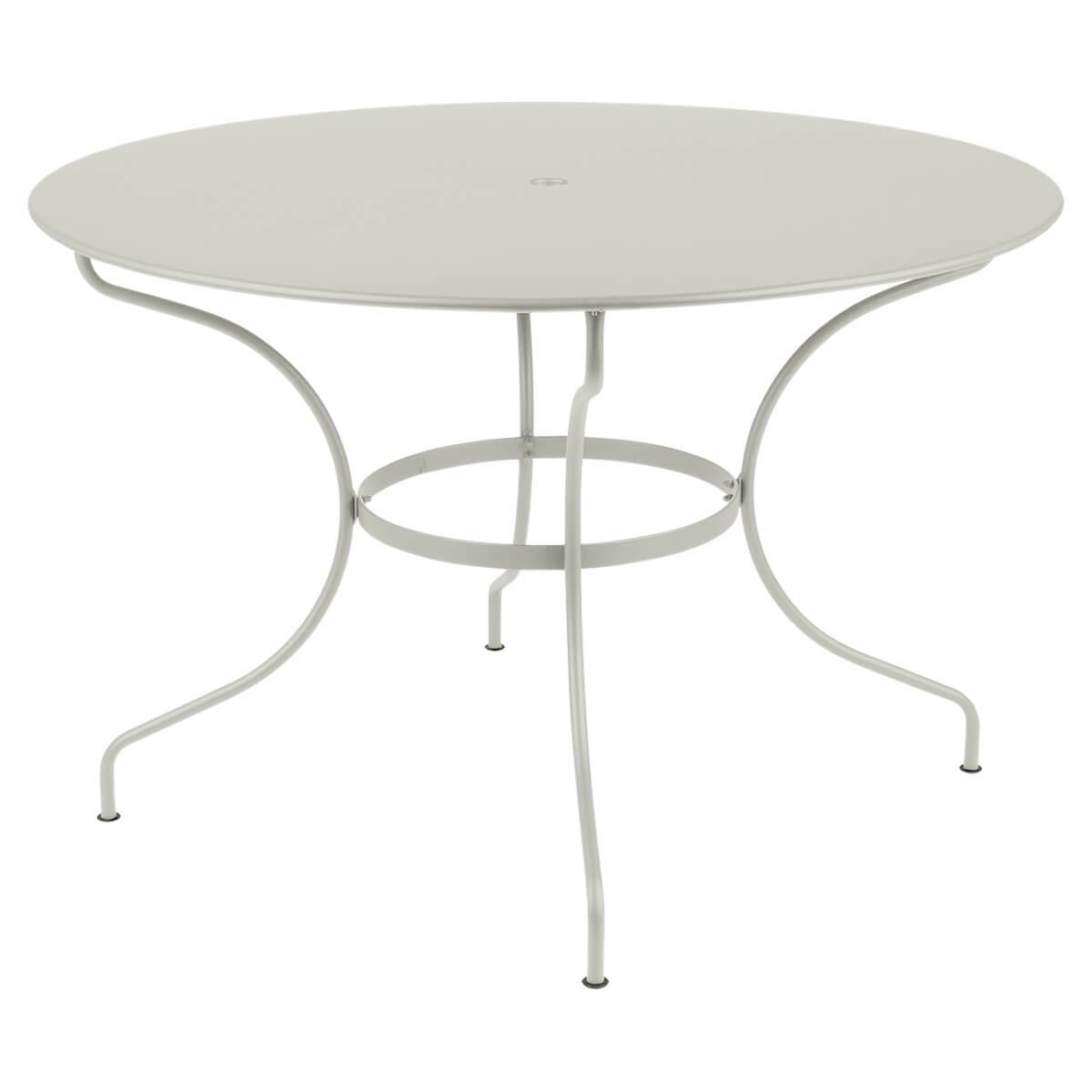 Table ronde 117cm OPERA + Fermob gris argile