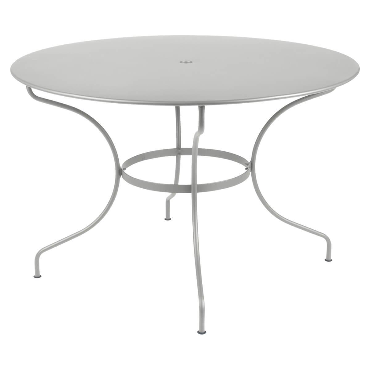 Table ronde 117cm OPERA + Fermob gris métal