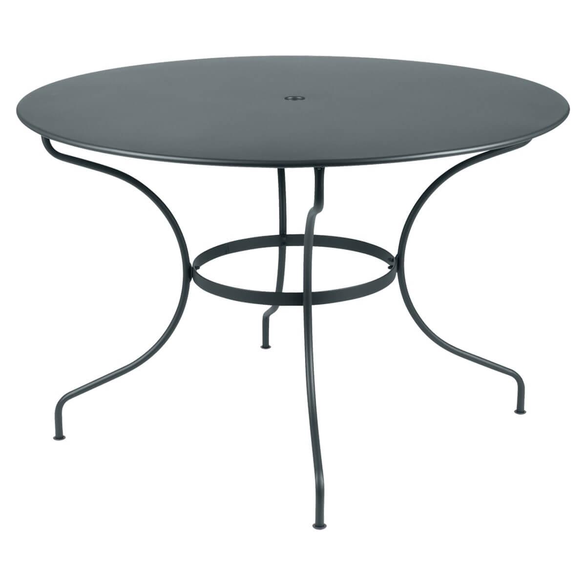 Table ronde 117cm OPERA + Fermob gris orage