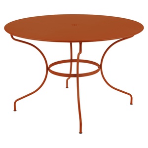 Table ronde 117cm OPERA + Fermob orange confite