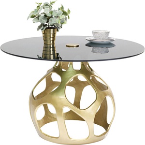 Table ronde 120cm VOLCANO Kare Design doré