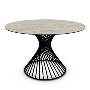 Table ronde 120cm VORTEX Calligaris Céramique onyx or-noir