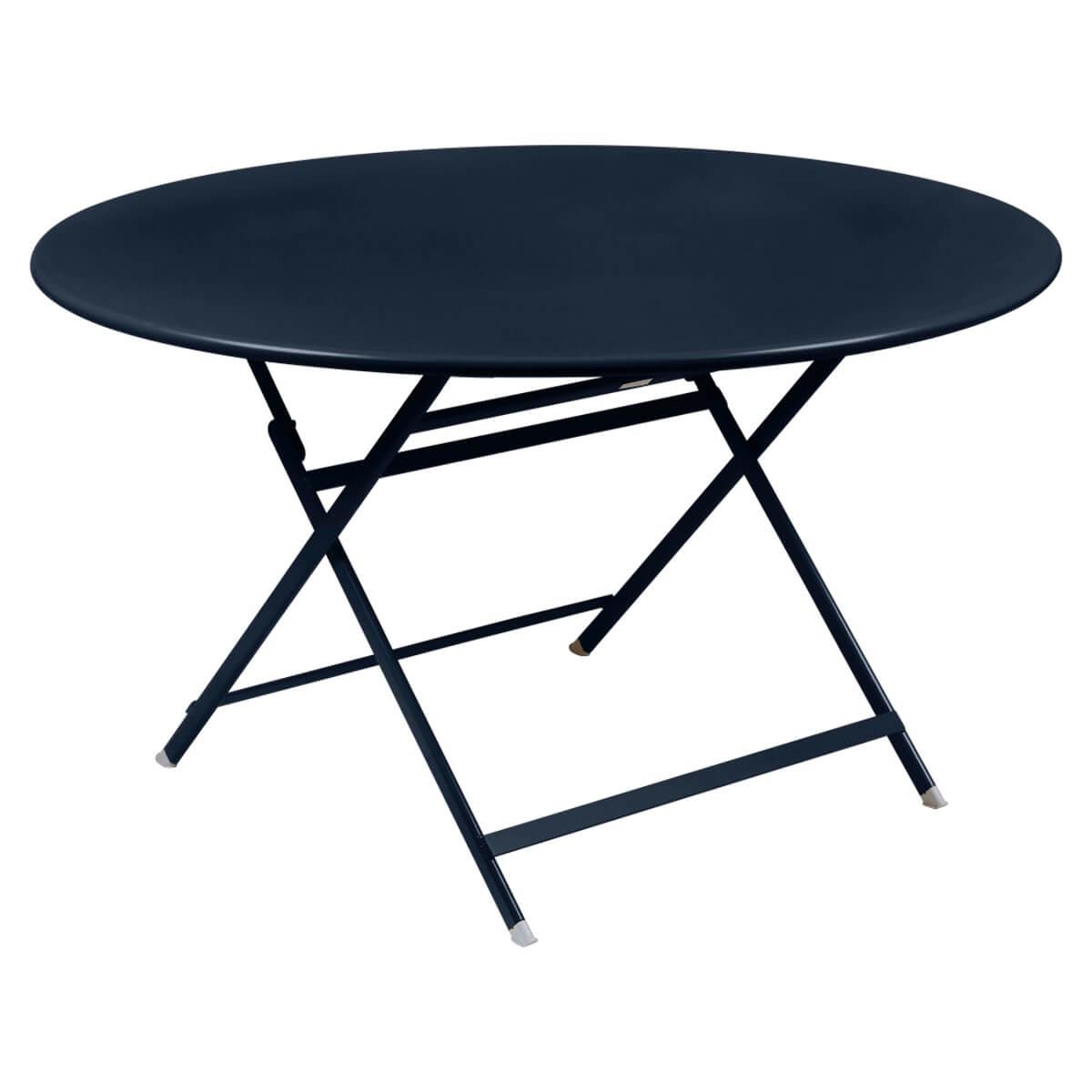 Table ronde 128cm CARACTERE Fermob bleu abysse