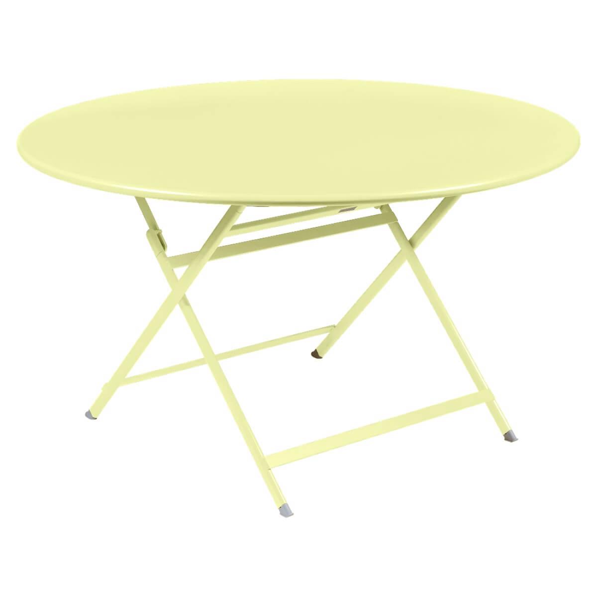 Table ronde 128cm CARACTERE Fermob citron givré