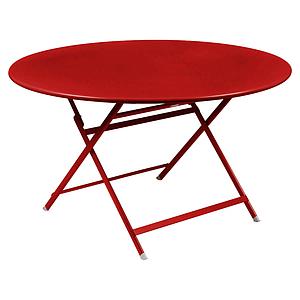 Table ronde 128cm CARACTERE Fermob coquelicot
