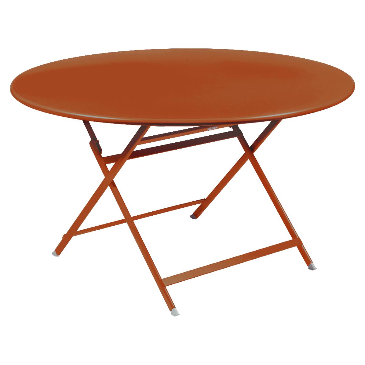 Table ronde 128cm CARACTERE Fermob orange confite