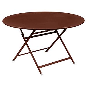 Table ronde 128cm CARACTERE Fermob rouge ocre