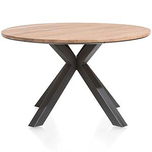 Table ronde 130cm COLOMBO Xooon Chêne railway brown
