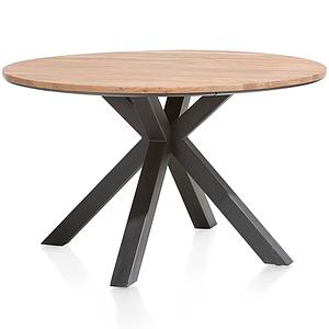 Table ronde 130cm COLOMBO Xooon Chêne railway brown