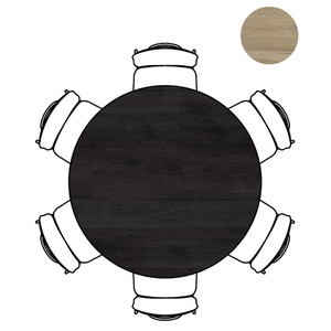 Table ronde 140cm ARVADA Xooon Noir Pied Central court