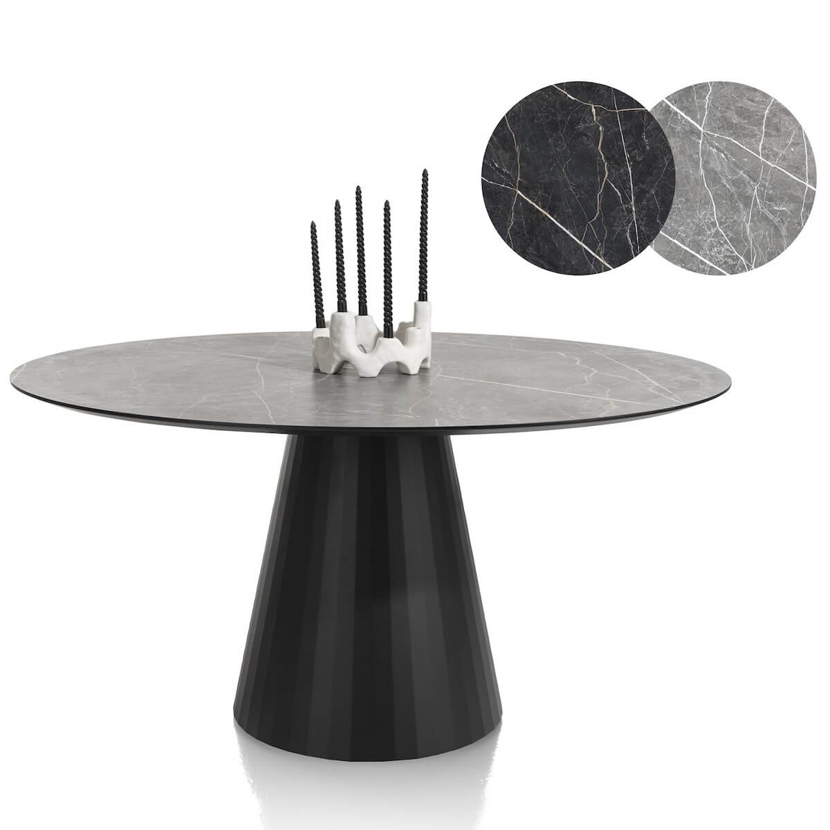 Table ronde 150x120cm ARABAX Xooon Onyx