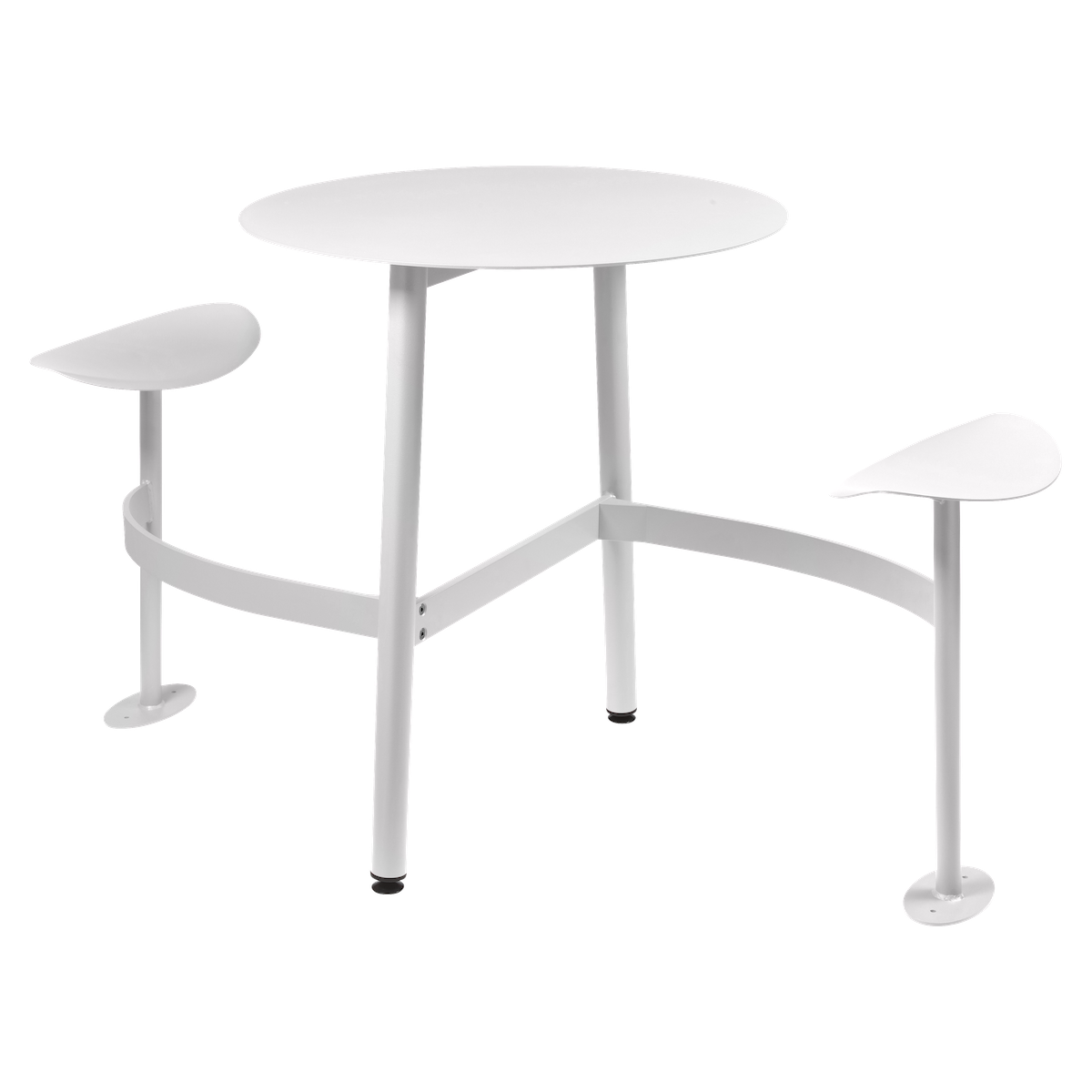 Table ronde 2 places BOLDER Fermob blanc coton 